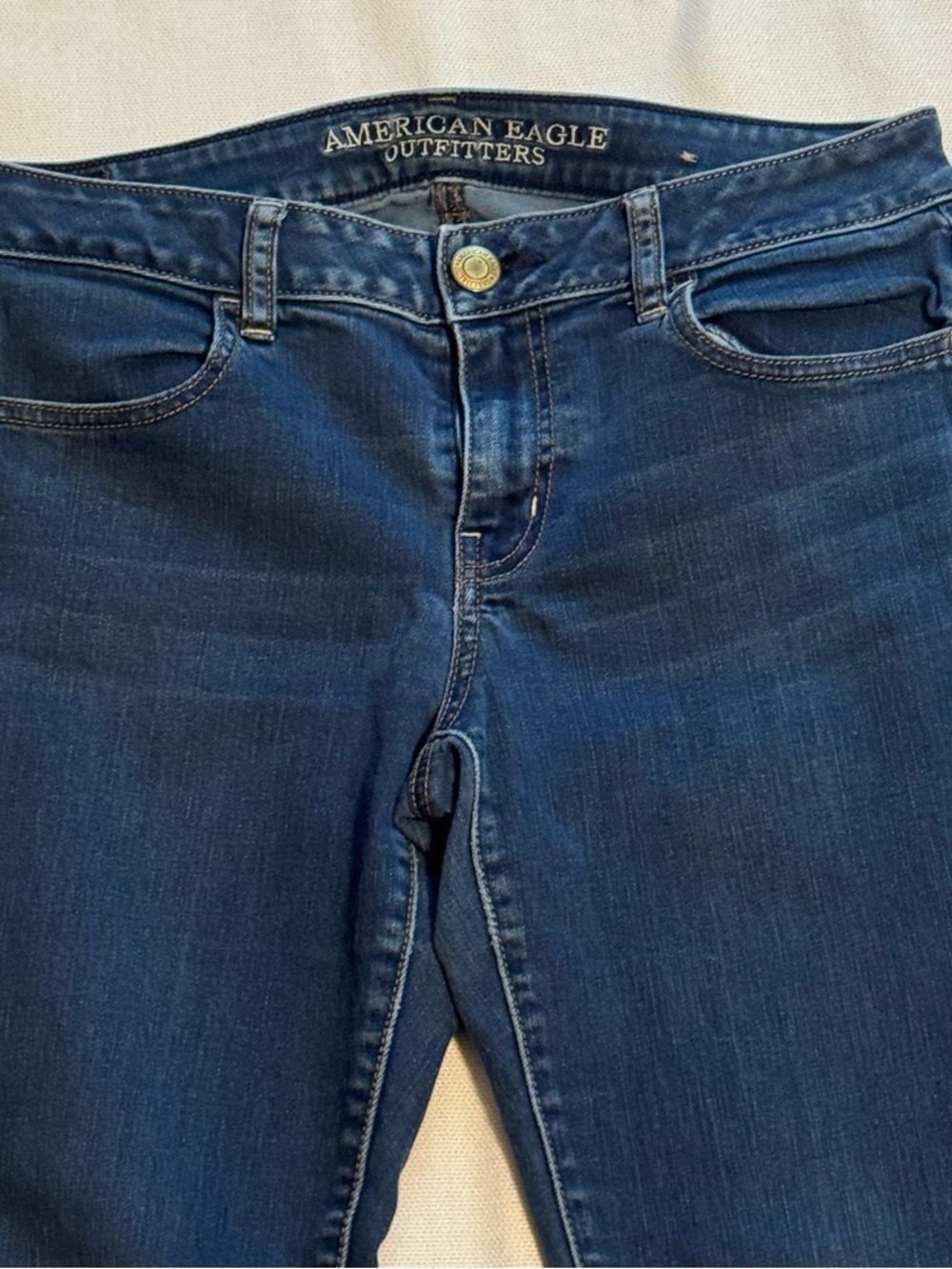 American Eagle Outfitters Women's Deep Blue Skinny Jeans